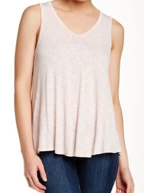 NWT Gibson Zipper Back Blush Swing V-Neck Tank Top—Size Large Petite
